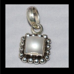 Silpada Vintage Sterling Silver, Genuine
Pearl “Button” Pendant